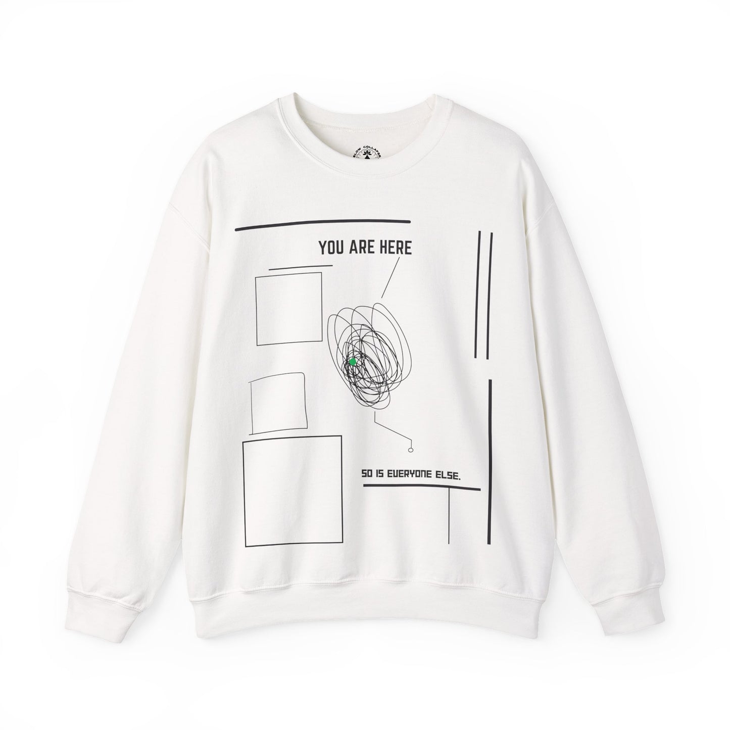 You are "Here" - Sweatshirt Black Ink